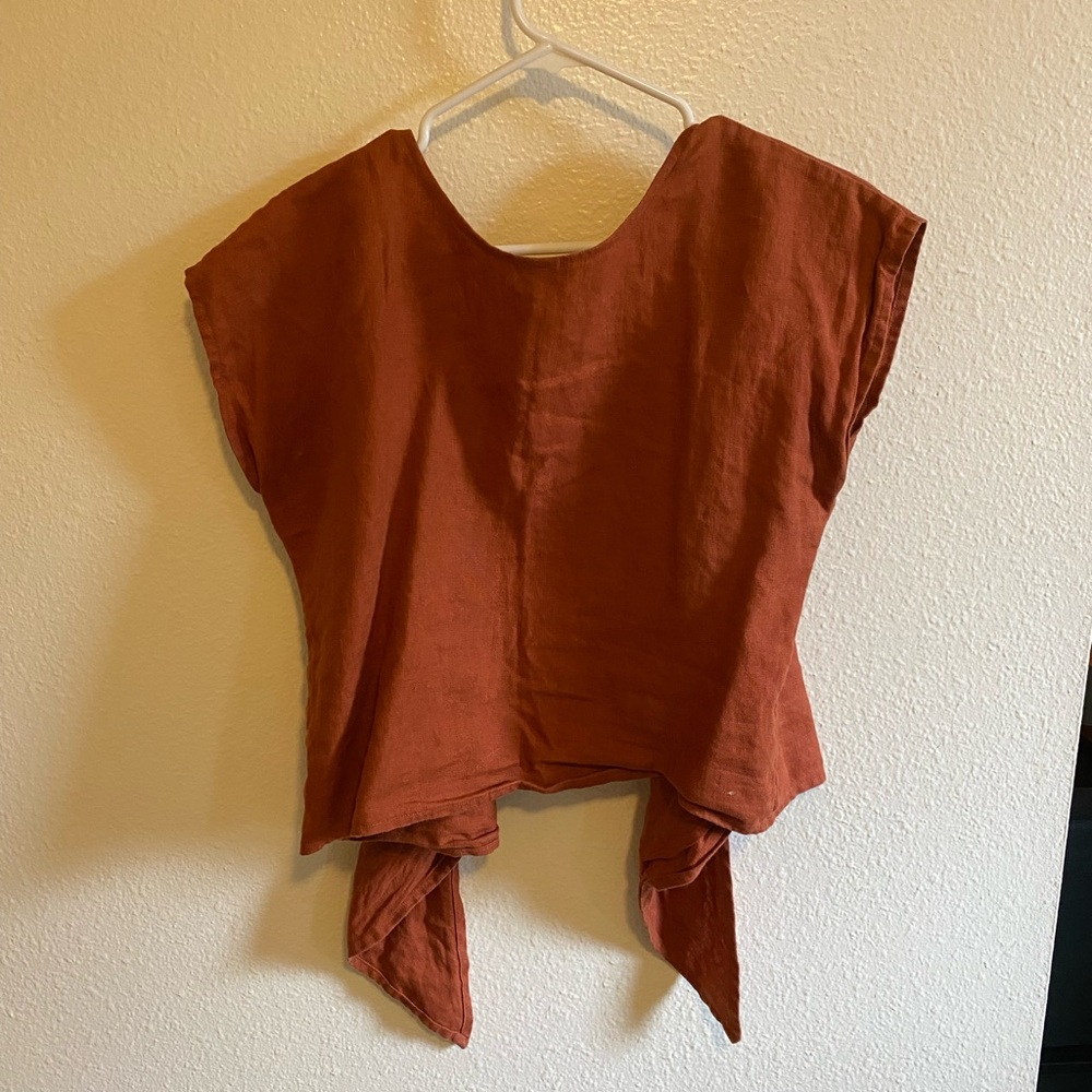 Elizabeth Suzann (Made by Me) Rust Crop Top